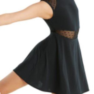 BLACK POINT D'ESPRIT DANCE DRESS
